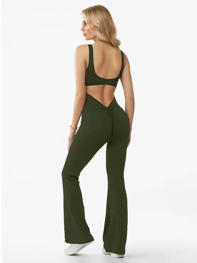 Wide-leg Yoga Bodysuit