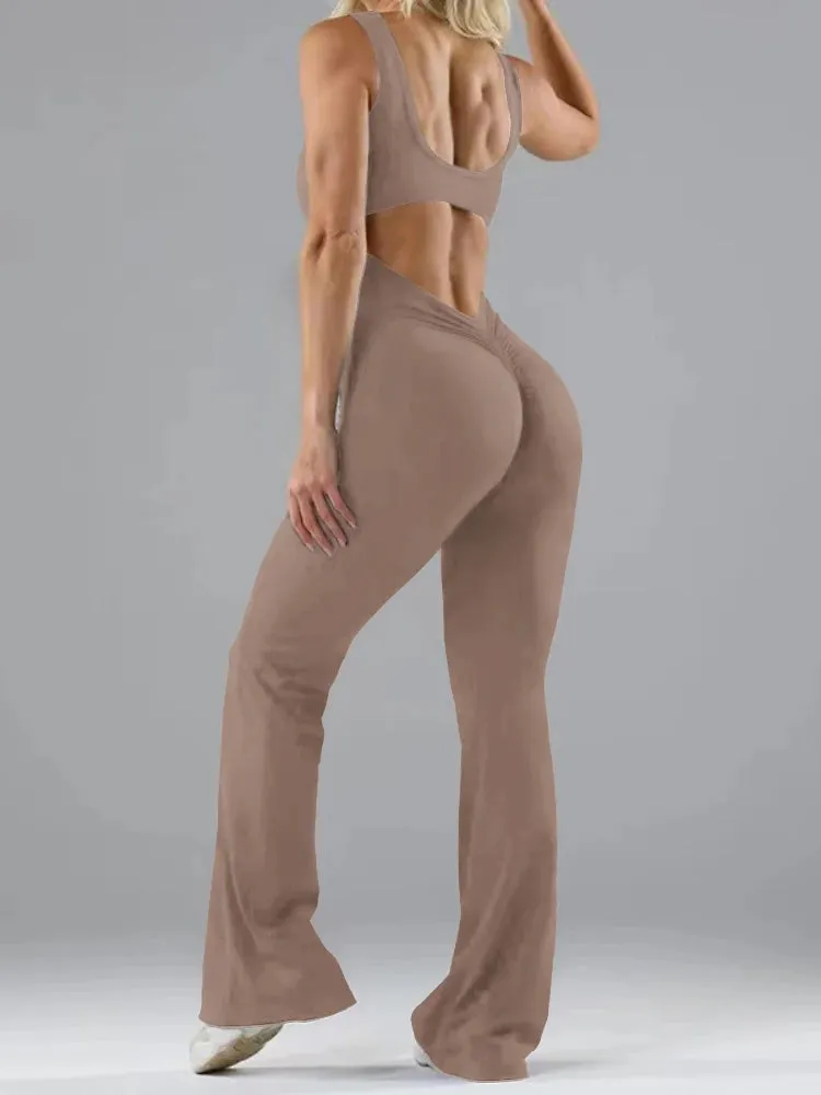 Wide-leg Yoga Bodysuit