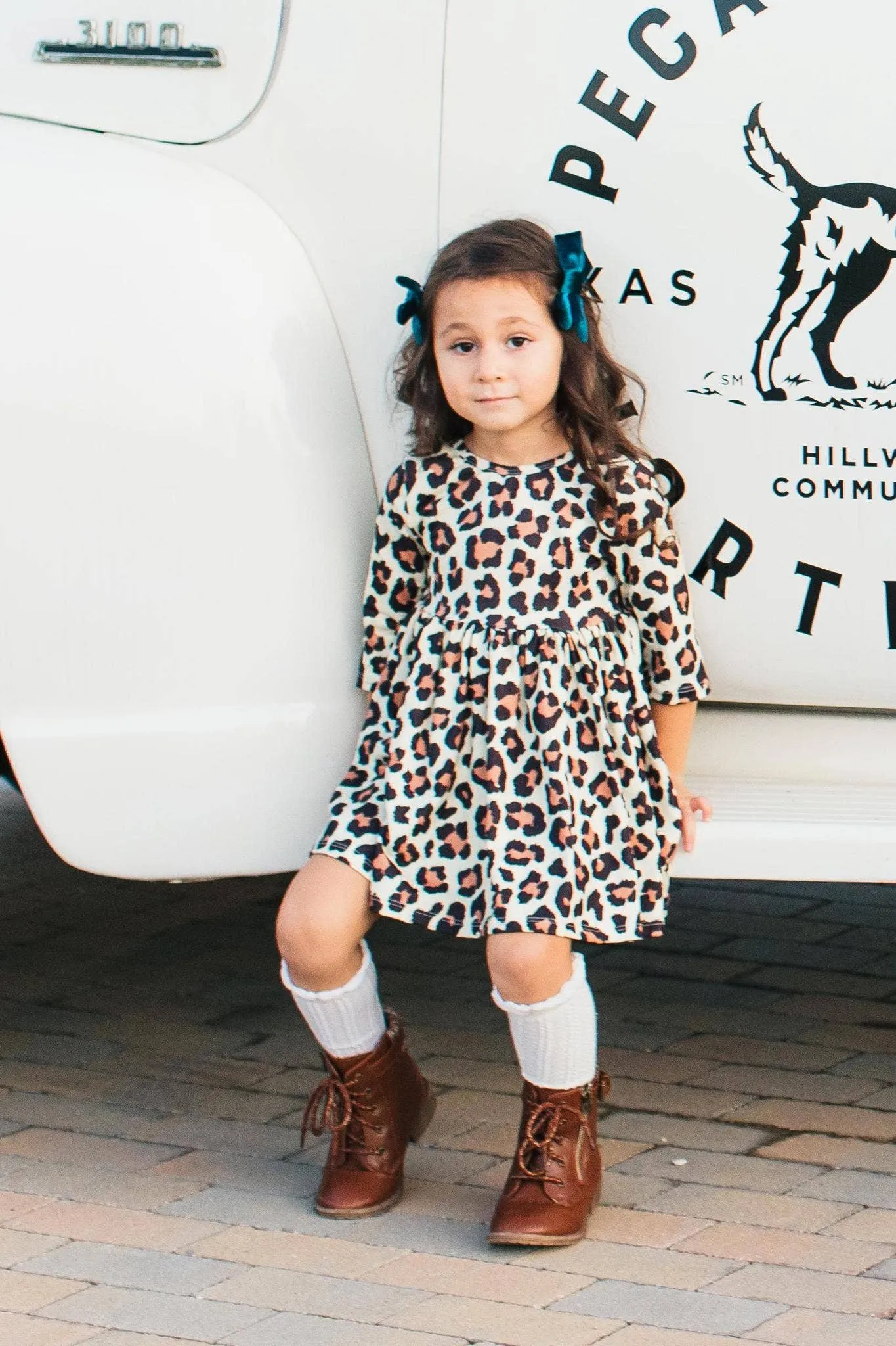 Wild One 3/4 Sleeve Pocket Twirl Dress: Mila & Rose