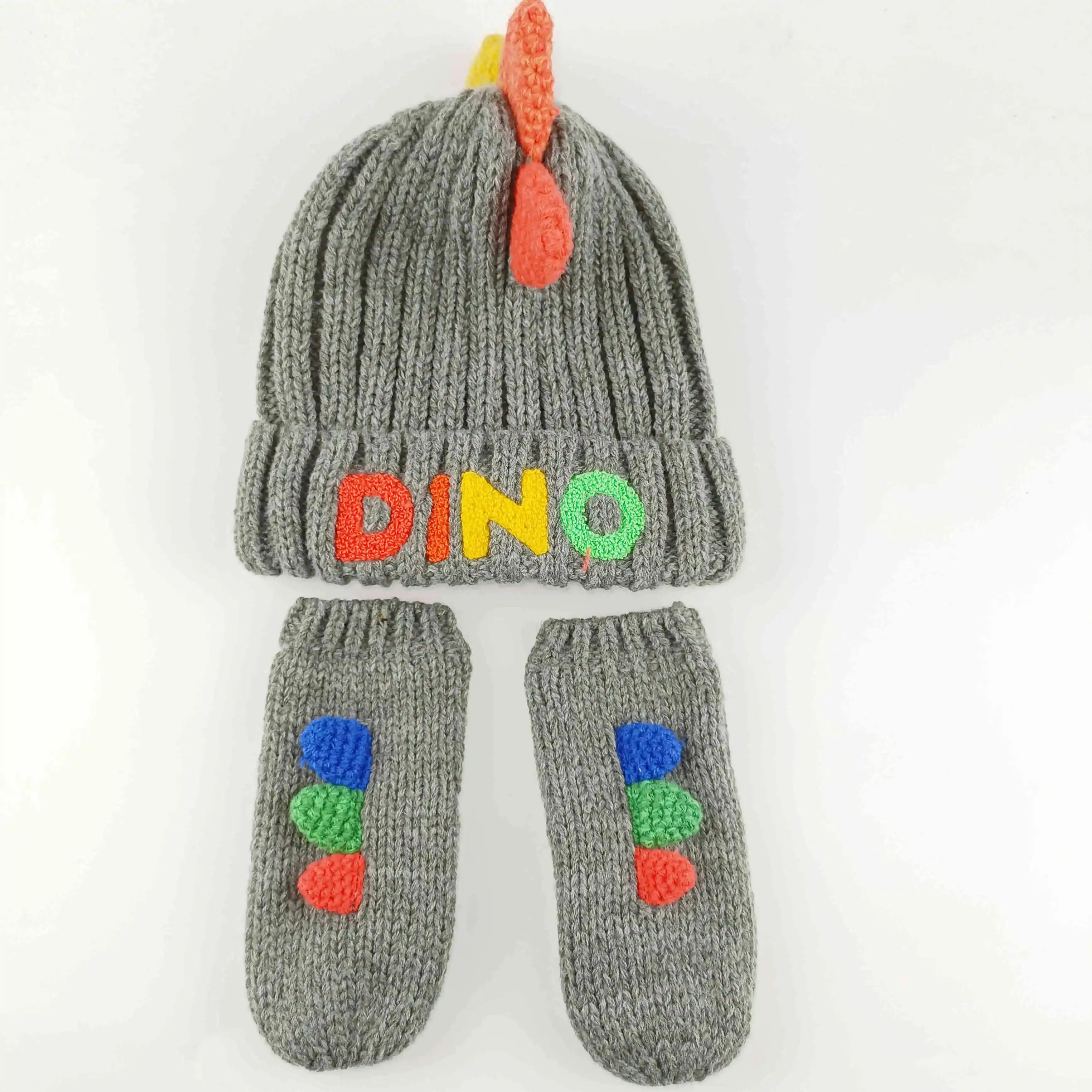 Winter Cartoon Knitted Hats and Gloves 2 Pieces Sets  For Baby Boys Girls  Kids Children