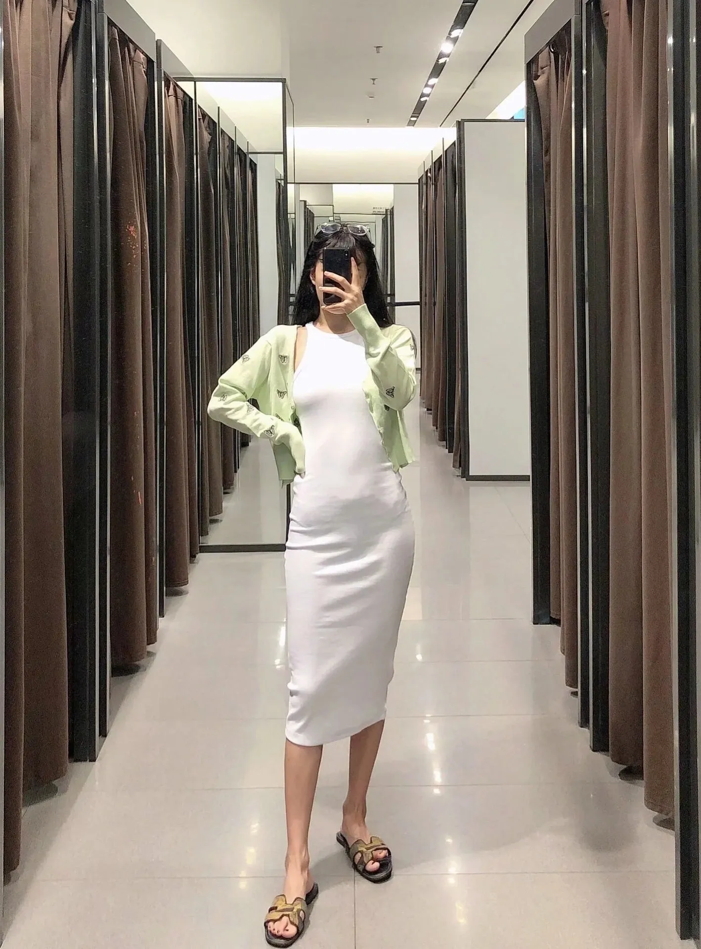 Women Fashion Butterfly Embroidery Cropped Knitted Blouses Vintage
