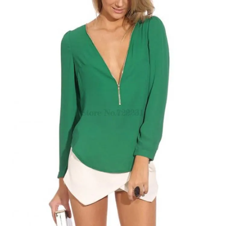 Women Long Sleeve Chiffon Blouse Shirt Woman Fashion Clothes Casual Blouses Ladies Top