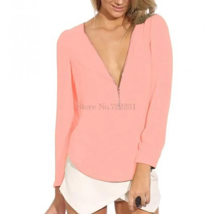 Women Long Sleeve Chiffon Blouse Shirt Woman Fashion Clothes Casual Blouses Ladies Top