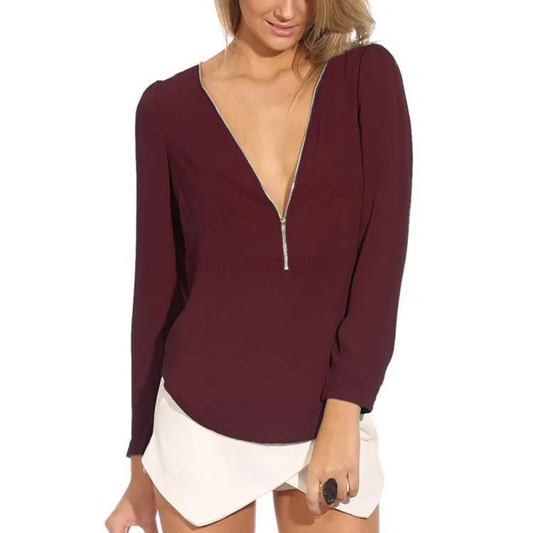 Women Long Sleeve Chiffon Blouse Shirt Woman Fashion Clothes Casual Blouses Ladies Top