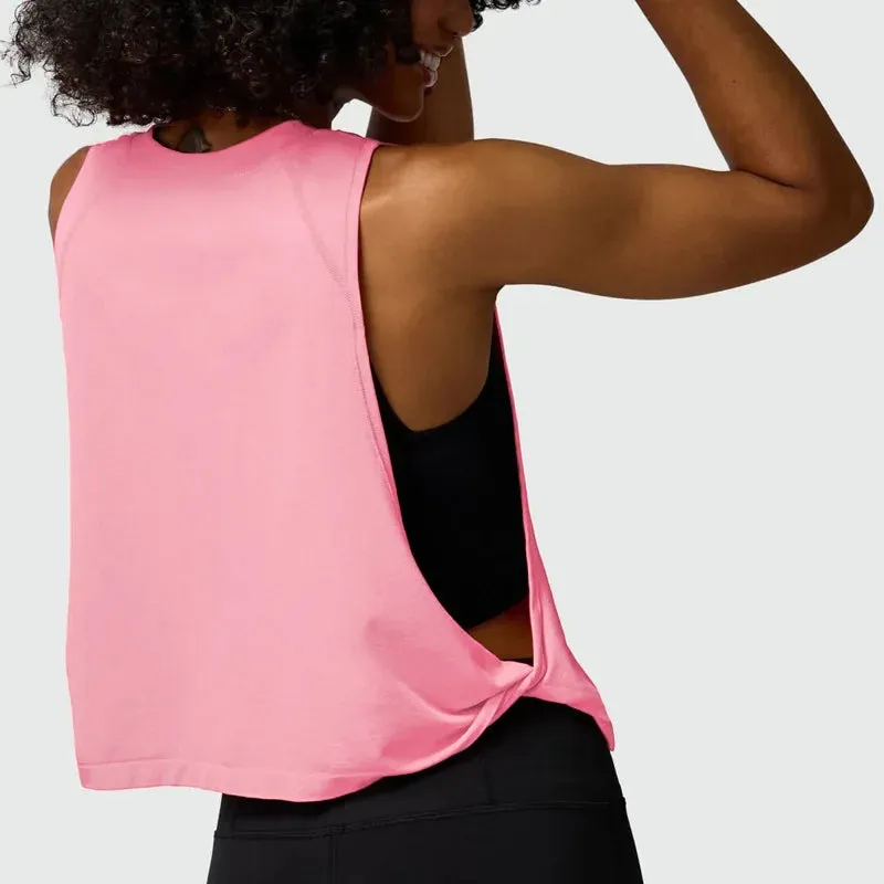 Women Sleeveless Yoga Tops Mesh Quick Dry