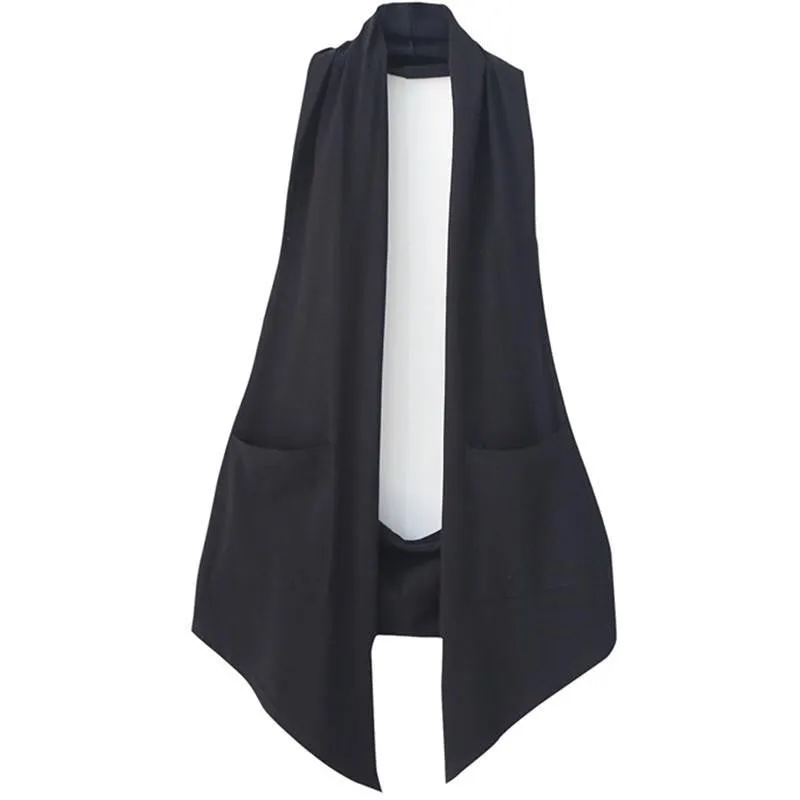 Women's All-match Slim Black Colete Vest Women Casual Waistcoat Vests Ladies Fashion Plus Size M-4XL