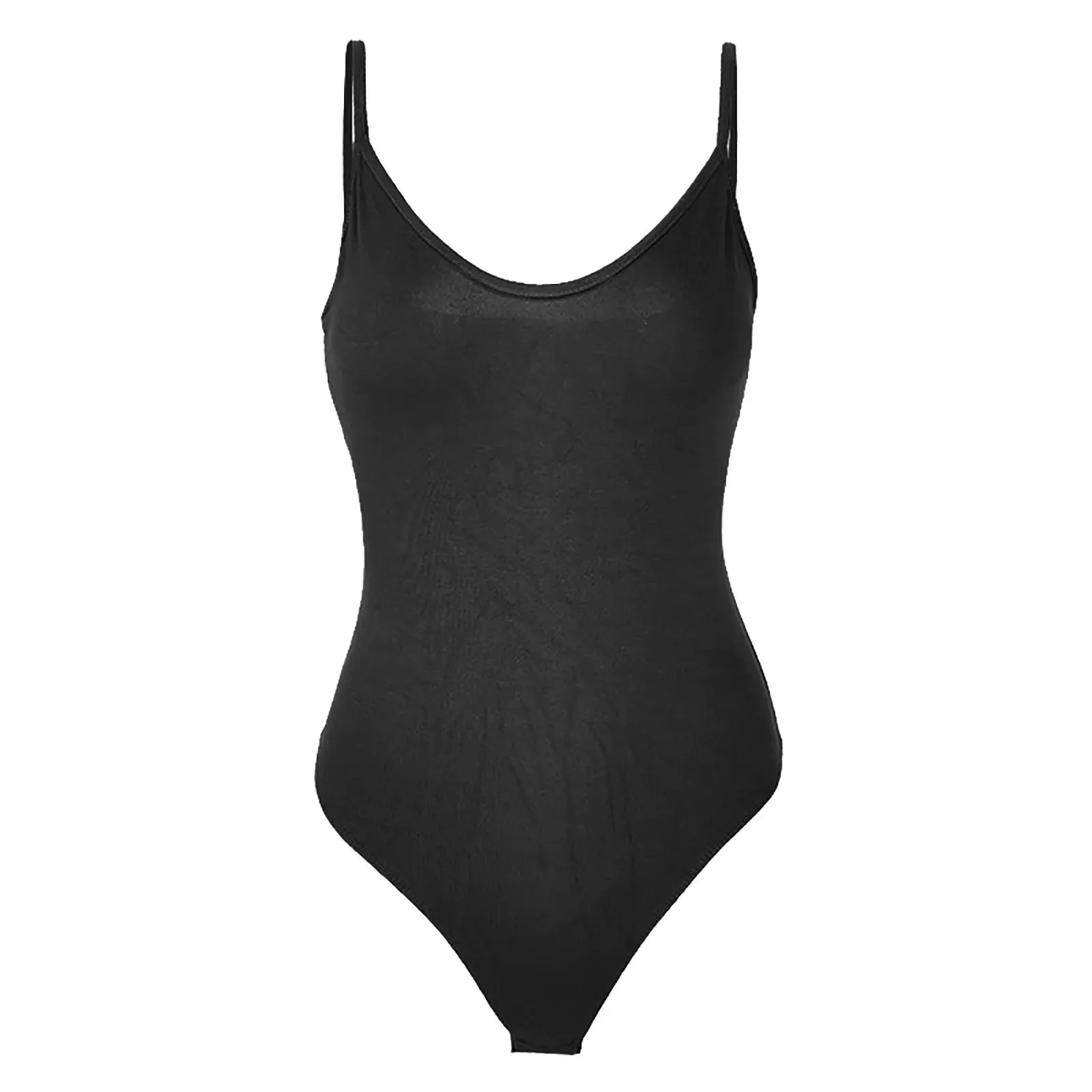 Women'S Bodycon Suspender Bodysuit Solid Color U Neck High Elasticity Onesize Inner Romper Ladies Tight Yoga Sporty Bodysuits