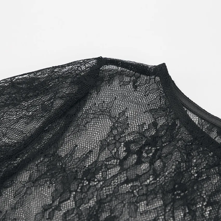 Women’s Elegant Sheer Brocade Top