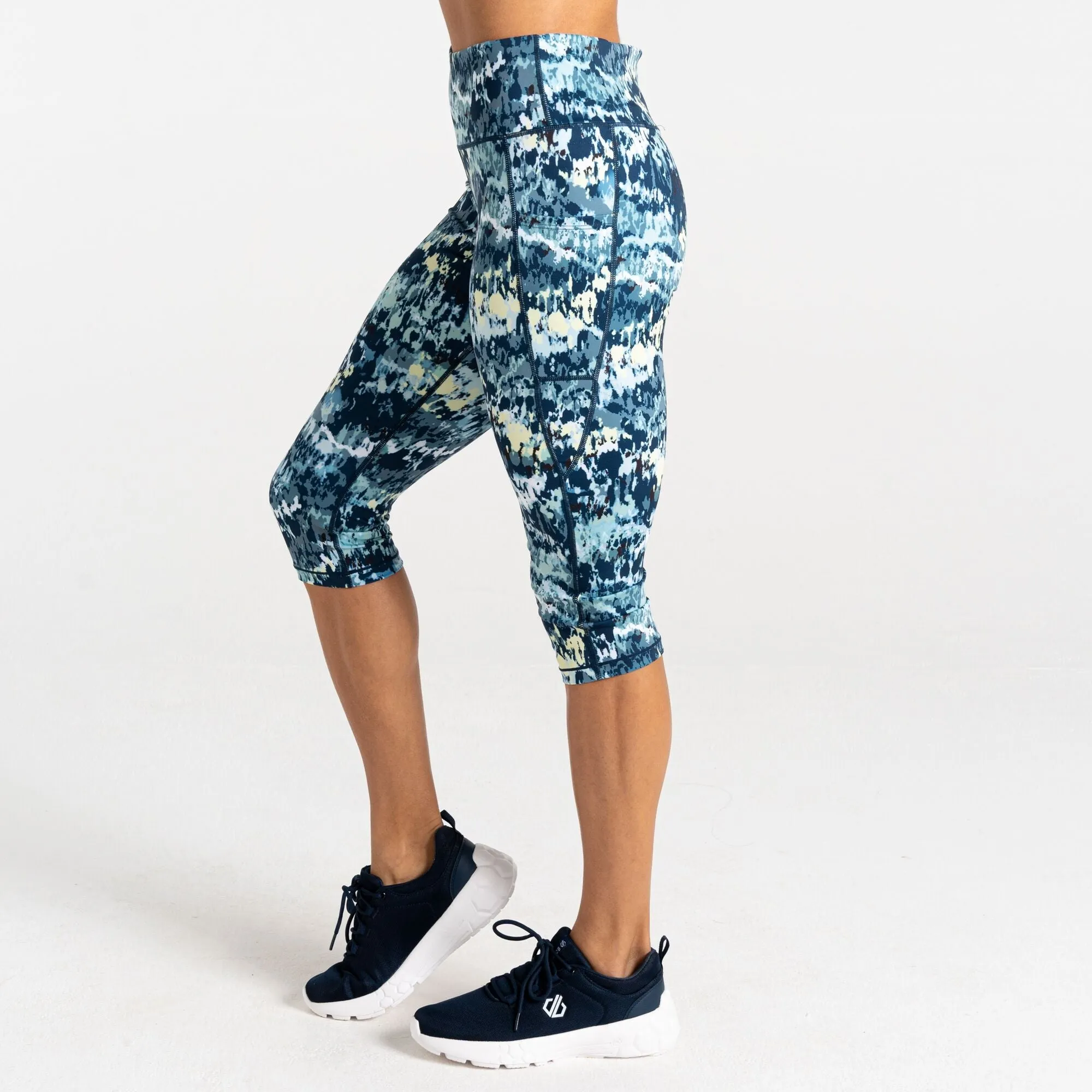 Women's Influential II 3/4 Leggings | Mist Dash Print