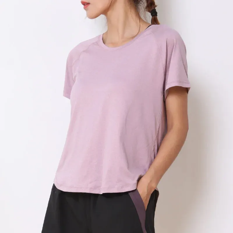 Women's Quick-Drying Loose Short-Sleeved T-Shirt - Running Fitness Yoga Wear