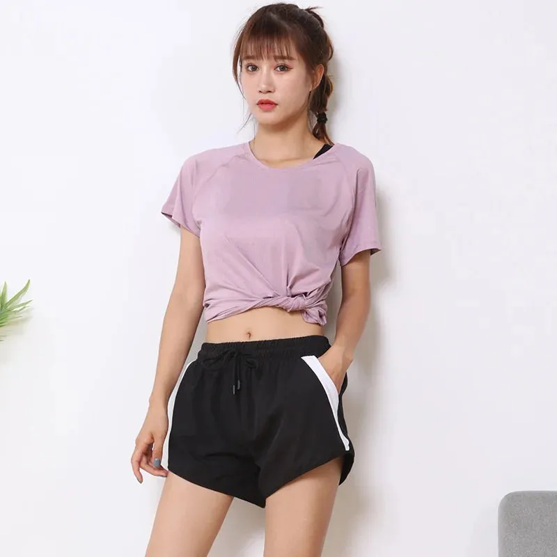 Women's Quick-Drying Loose Short-Sleeved T-Shirt - Running Fitness Yoga Wear