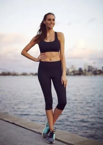 Yoga Pants Slimming Compression Crop - Black