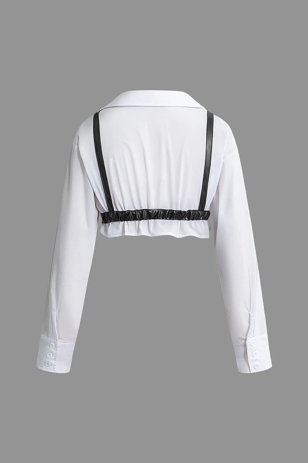 Zabrina - Elegant Color Block Look Woman's Long Sleeve Shirt