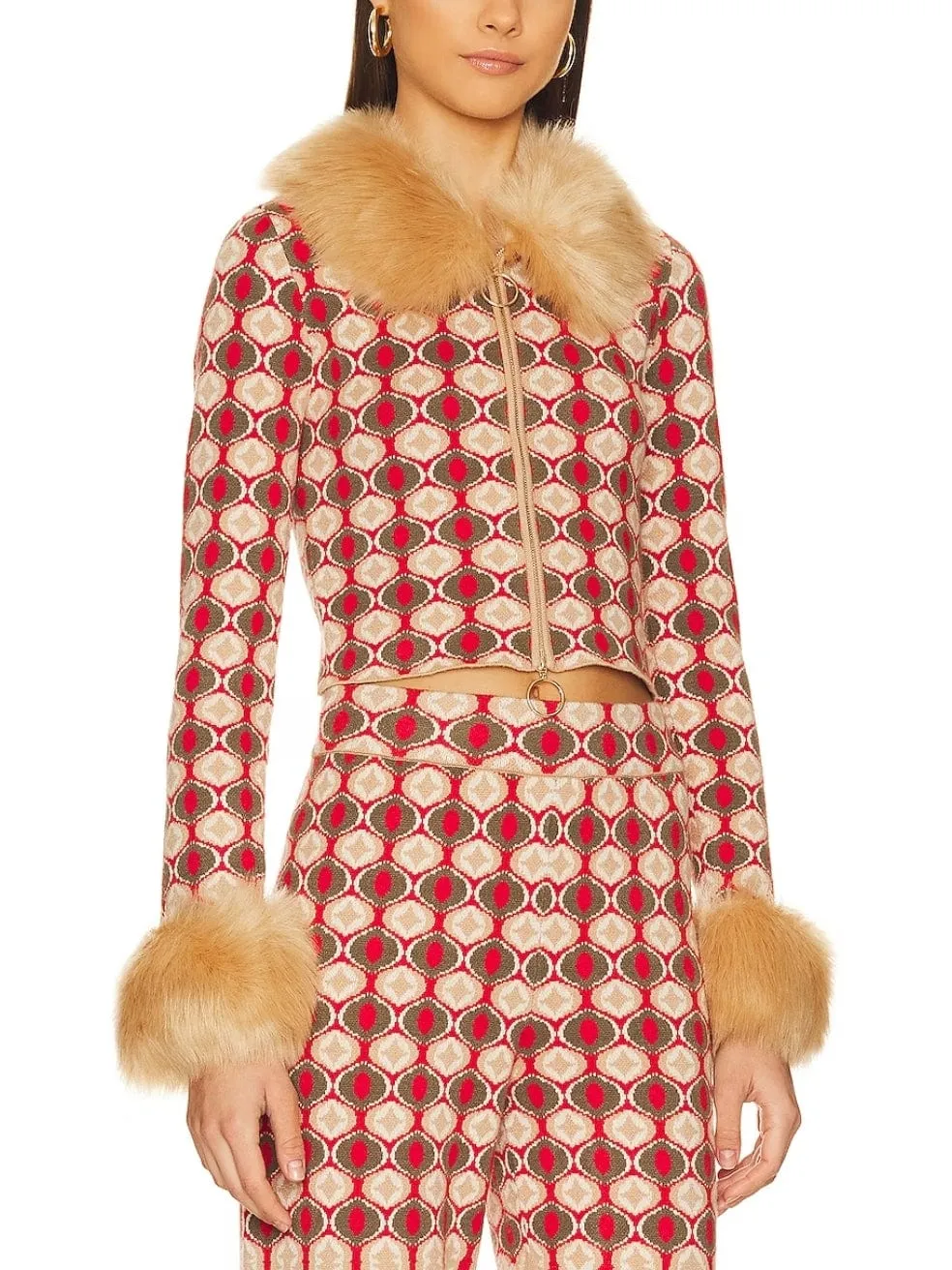 Zermatt Faux Fur Zip Up & Sweater Pant
