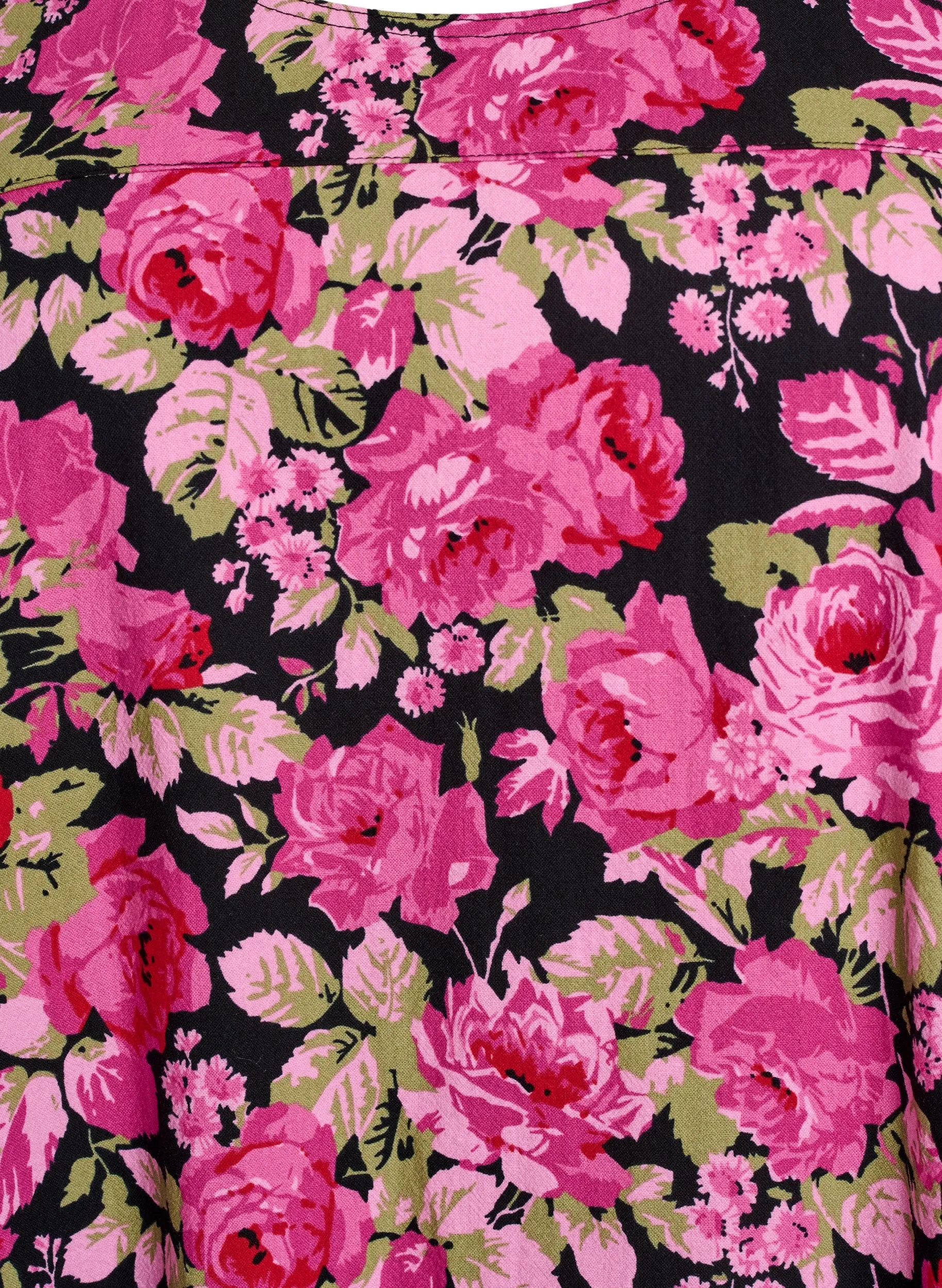 Zizzi Cotton Bubble Dress in Pink Roses